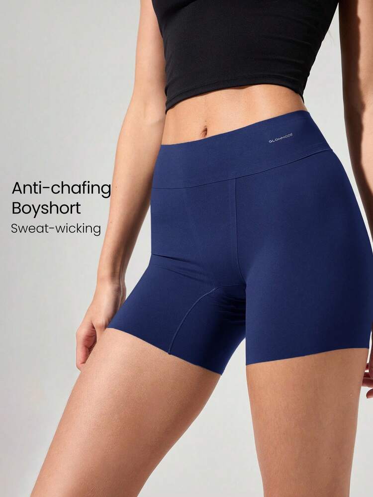 1 Pack Bonding High-Rise Waist Boyshorts Underwear Daily Casual Wear