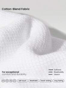 GLOWMODE 1 Cặp Băng đeo cổ tay bằng cotton mềm mại, thấm hút mồ hôi, dày dặn, chất liệu cotton pha, thích hợp cho tập luyện thể dục thể thao hàng ngày. - trắng - Xem 5