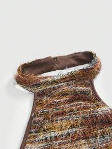 ROMWE Y2K sexy rückenfreies aufgeblähtes strukturiertes Vintage Damen 2 Stücke Set, Herbst/Winter - Verschiedenfarbig - Übersicht 7