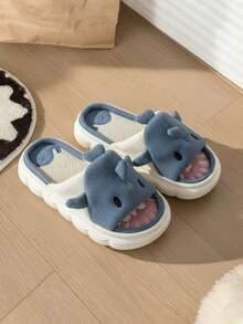 Pantuflas unisex calzado interior casa hogar uso diario descanso comodidad ligero casual básico clásico versátil moderno simple práctico fácil combinar dormitorio interior exterior adulto juvenil descanso relax invierno verano otoño primavera - Azul - Ver 1