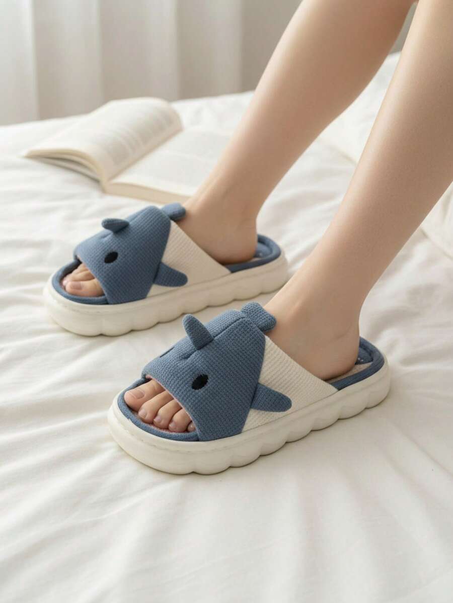 Women Home Slippers - Blue - View 1