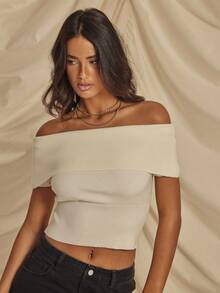 Aralina 秋冬露肩翻领针织长袖套头衫，带拇指孔和可拆卸袖子，可爱舒适的女士外出上衣，适合圣诞节和新年穿着，乡村风格 - 杏色 - 查看 7