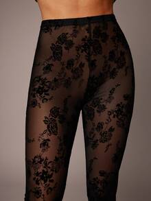 Silquee Quần legging nhung cạp cao cho nữ, trang phục thời trang và gợi cảm, quần bó cho mùa thu/đông, thích hợp mặc thường ngày, hẹn hò, đi chơi, tiệc đêm, trang phục Giáng sinh, lễ hội - màu đen - Xem 6