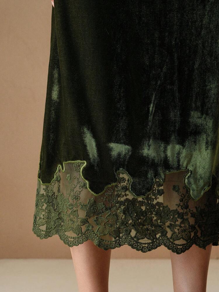 High Quality Autumn/Winter Fashion Standard Size Women Lace Embroidered Hem Sexy Bodycon Skirt