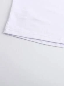 3 pièces/Set Filles Décontracté Minimaliste Camisole + sweat-shirt à capuche Zippé Court + Pantalon Jambe Large, Convient pour le Port Quotidien - Multicolore - Voir 3