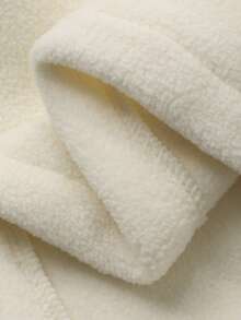 Livesso 女士保暖内衬宽松休闲商务套头衫，半开领，适合秋冬季 - 米色 - 查看 9