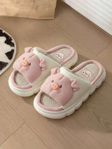 女士家居拖鞋 - 粉色 - 查看 3