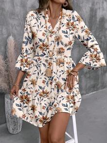 EMERY ROSE Váy ngắn họa tiết hoa cổ điển đơn giản dành cho nữ, phù hợp cho mùa thu/đông - Nhiều màu - Xem 6