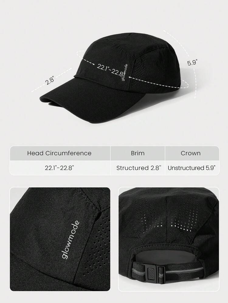 日よけと輝き 撥水 吸汗 反射ロゴ 4パネル 通気性メッシュ アクティブ ハット キャップ ジム ワークアウト ハイキング ランニング アウトドア デイリーアクティブ
