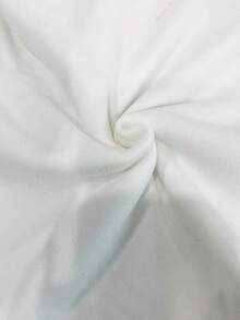 Resyla Casual Horse Embroidery Thermal Lined Elastic Waist Drawstring Loose Pants, Women, Autumn/Winter - White - View 3