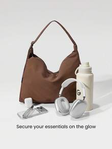 GLOWMODE 17L Unadjustable Textured Water-Resistant Shoulder Bag Fall Winter