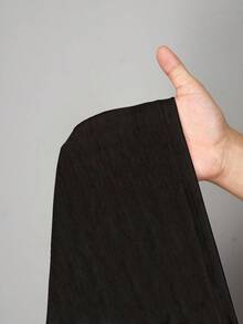 Slaydiva Koszulka damska z długim rękawem i grafiką w kolorze czarnym, jesień/zima 2025, w dużym rozmiarze