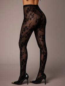 Silquee Quần legging nhung cạp cao cho nữ, trang phục thời trang và gợi cảm, quần bó cho mùa thu/đông, thích hợp mặc thường ngày, hẹn hò, đi chơi, tiệc đêm, trang phục Giáng sinh, lễ hội - màu đen - Xem 2