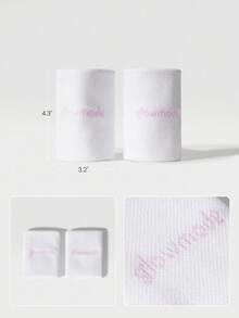GLOWMODE 1 Cặp Băng đeo cổ tay bằng cotton mềm mại, thấm hút mồ hôi, dày dặn, chất liệu cotton pha, thích hợp cho tập luyện thể dục thể thao hàng ngày. - trắng - Xem 6