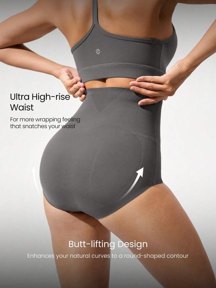 1 Pack Sculpt Fit High-Rise Waist Smoothing Effect Coverage Underwear Daily Casual