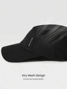 GLOWMODE Shade And Shine Water-Resistant Sweat-Wicking Reflective Logo 4-Panel Airy Mesh Active Hat Cap Gym Workout Hiking Running Outdoors Daily Active - Black - View 3