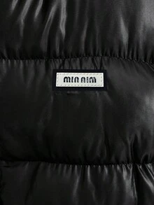 EURMUSE Men Shiny Special Fabric Patched AW Fashion Regular Wintercoat - Black - View 6