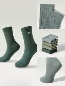 GLOWMODE 3 双袜子柔软透气网眼带刺绣标志运动日常休闲 - 綠色 - 查看 7