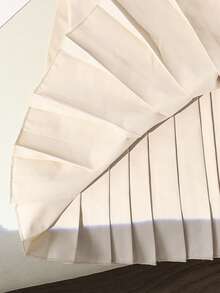 Tween Girl Horse Embroidery Pleated Skirt - Apricot - View 6