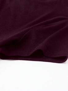 INAWLY Deep Purple Plus Size Women's Fitted Crew Neck T-Shirt - Red Violet - View 5