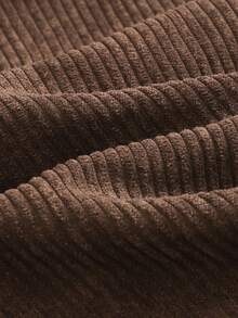 SHEIN Tween Girls' Casual Vintage Corduroy Texture Loose Pants, Autumn/Winter