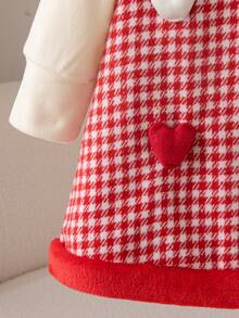 Souflis Souflis 2025秋冬新款法式可爱千鸟格无袖连衣裙+高领长袖加厚T恤两件套，适合上学、郊游、度假等场合，女童款 - 彩色 - 查看 5