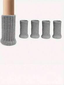 4 件针织桌腿袜，保护您的地板和家具，布艺桌椅腿袜羊毛高弹地板保护套防滑椅腿脚袜家具套套装，适用于直径，针织家具垫