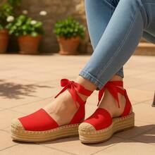 alpargatas mujer, sandalias mujer verano, sandalias con plataforma esparto, sandalias negras de cintas, sandalias nude mujer, sandalias blancas mujer, sandalias rojas elegantes, sandalias planas con plataforma, sandalias casuales de moda, alpargatas con cintas al tobillo, sandalias cómodas mujer, sandalias casuales primavera verano, sandalias playa mujer, sandalias urbanas mujer, sandalias juveniles mujer, sandalias con amarre al tobillo, sandalias de lona con yute, sandalias estilo mediterráneo - Rojo - Ver 1
