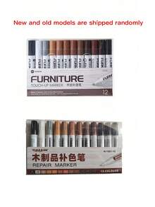 Low Odor Furniture Repair Paint Pen Suitable For Wood And Metal Multi-Color Scratch Repair Kit To Meet Your Needs In Different Scenarios Repair Cabinets, Doors, Sofas, Tables And Chairs, Wooden Cabinets, Floors, Car Interiors, Scratches On Bags Quick Drying, (New And Old Versions Are Shipped Randomly) - one-size - View 2