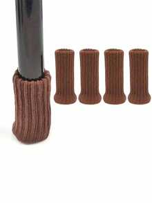 4 件针织桌腿袜，保护您的地板和家具，布艺桌椅腿袜羊毛高弹地板保护套防滑椅腿脚袜家具套套装，适用于直径，针织家具垫