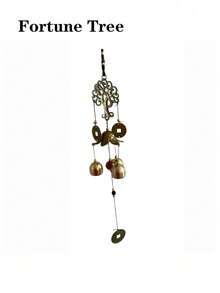 复古合金风铃，适用于家居装饰、门窗、卧室、阳台、墙壁、户外装饰、室内装饰 - 銅色 - 查看 2