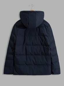 EURMUSE Men Long Fit Hooded Special Pockets Good Quality Winter Coat - Navy Blue - View 2