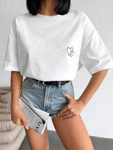 EURMUSE 大码女式纯色休闲翻领单扣西装外套 - 米色 - 查看 5