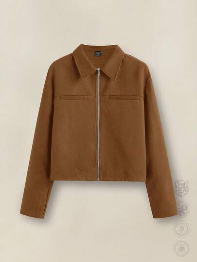 HIMLAND 男士宽松翻领长袖休闲夹克