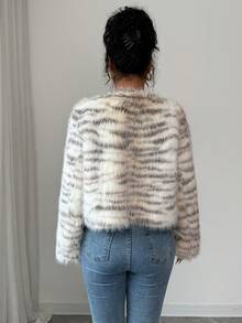 Selianne Chic Tiger Print Loose Women's Jacket, Autumn/Winter - Multicolor - View 2