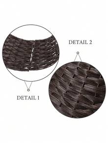 Cirelle 1pc, Christmas Tree Collar, Plastic Rattan Christmas Tree Skirt, Rural Decoration, Christmas Tree Skirt Base, Natural Woven Christmas Tree Fence, Farmhouse Paper Rope Christmas Tree Skirt, Holiday Rural Brown Base Cover For Christmas Tree Decoration, Christmas Decoration, Christmas Gifts - Brown - View 7