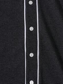 SHEIN Cottnline Men Striped Fabric Cardigan Regular Homewear Set - Navy Blue - View 7