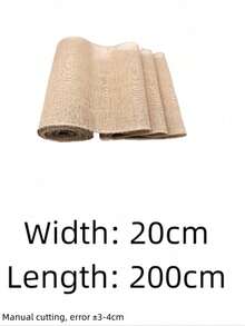 Natural Burlap Jute Ribbon Fabric Table Runners Roll 12-35cm 78.74Inch Runners For Rustic Farmhouse Home Decor,Bouquet Packaging - Multicolor - View 10
