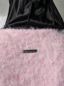 NEON BLANC Men's Wool New Fashion Casual Loose Fit Fluffy Knit Pullover Sweater, Machine Washable Or Dry Clean, For Fall Winter - Pink - View 5