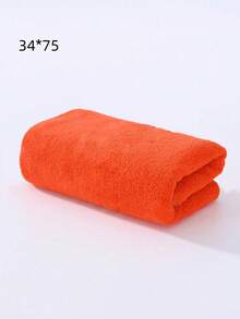 SHEIN 1 pieza/2 piezas Toalla de terciopelo coral, súper suave y absorbente, sin pelusa para baño, playa, hogar, piscina, salón, decoración de otoño, vuelta al colegio, 27.5x55, 27.5x70, 35x67cm