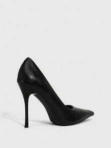 CUCCOO SZL Giày cao gót mũi nhọn cho nữ, thích hợp để đi làm, hẹn hò, dự tiệc và các dịp khác trong dịp Giáng sinh. - màu đen - Xem 7