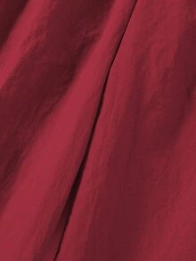 SHEIN Tween Girl Striped Print Elastic Waist Casual Pants - Burgundy - View 4