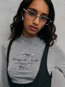 TypaGal This Fashion-Forward Piece Combines A Gray Printed Top With A Black Sleeveless Mini Dress Overlay. The Playful Layered Look Makes This Black Dress Unique And Street-Style Ready. - Dark Grey - View 4