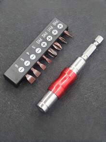 1 cái Trục mở rộng tua vít thủ công, Bộ chuyển đổi đa năng cho vít cạnh không gian hẹp, Chuôi lục giác, Góc cạnh để kết nối khoan, Phụ kiện dụng cụ - Đỏ - Xem 9