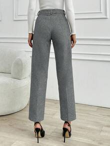 EURMUSE Women Solid Color High Waist Carrot Pants - Multicolor - View 2