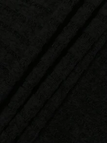 SHEIN LUNE Conjunto de 2 piezas de top de manga larga acanalado y pantalones para mujer de talla grande