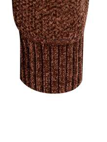 Manfinity Mode Men's Autumn/Winter Stand Collar Jacquard Knit Long Sleeve Cardigan Sweater