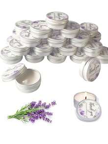 1/10/20 Pcs Wedding Candles Gift Wedding Favors For Guests Lavender Scented Soy Wax Candle Aromatherapy Candle Favors For Bridal Shower Rustic Wedding Party Guests Bride, Elegant Flower, Fall In Love, Sunflowers, Green Leaf Halloween, Spooky, Autumn, Festival, Holiday , Winter, Holiday, Festival,Room Decor,Gifts Birthday Graduation - Multicolor - View 1