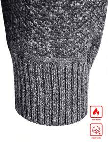 Calvornis 男士保暖内衬休闲几何图案毛衣，秋冬圣诞款，长袖上衣 - 淺灰色 - 查看 4