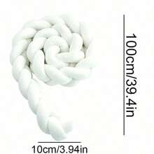 1pc Baby Bed Surround Hand Woven Strip Knotting Four Strand Fried Dough Twists Braid Anti-Collision Soft Bag Baby Bed Surround